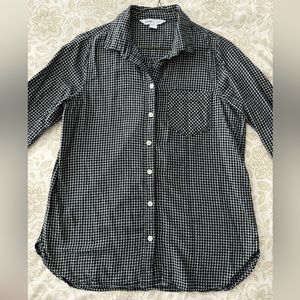 Old Navy The Classic Shirt Black Checkered